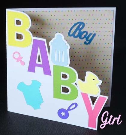 Baby Boy or Girl Letters Card by Shirley Young