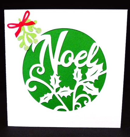Noel with Holly Card by Shirley Young
