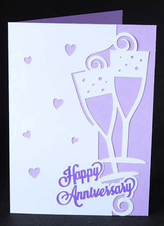 Happy Anniversary Celebration Overlay Card by Shirley Young