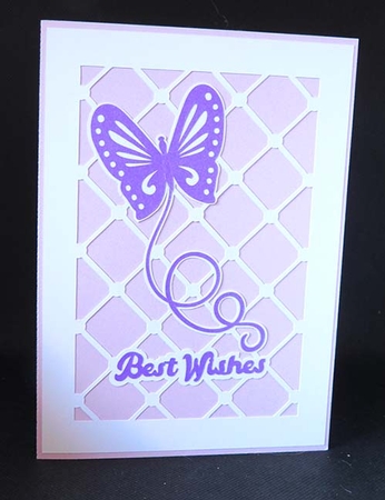 Butterfly Lattice Overlay Card by Shirley Young