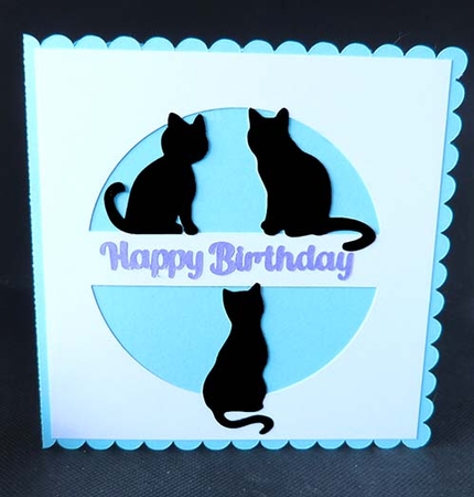 Cat Circle Overlay Card by Shirley Young