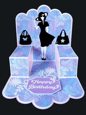 Shaped Fashion Pop Up Card by Shirley Young