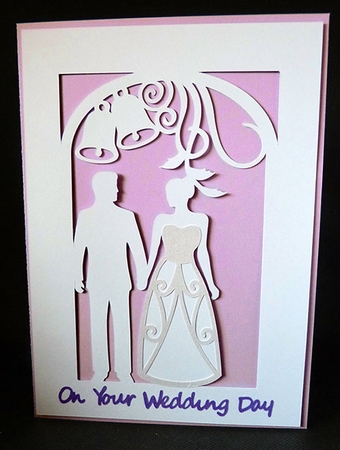 Bride and Groom Overlay Card by Shirley Young