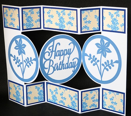 Flower Circle Birthday Shutter Card by Shirley Young