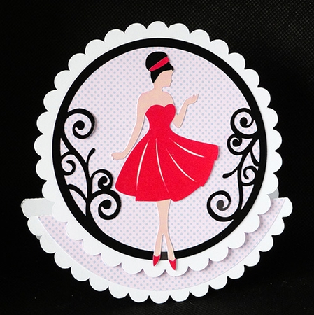 Circle Fashion Step Card by Shirley Young