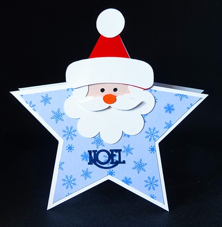 Santa Star Card by Shirley Young