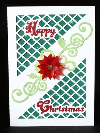 Poinsettia Lattice Card by Shirley Young
