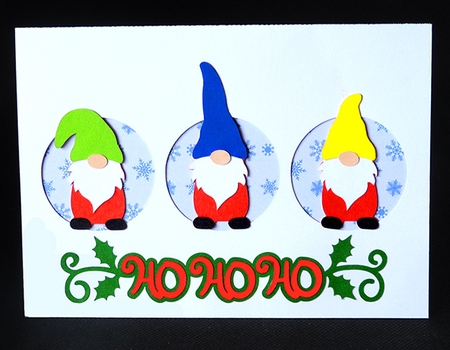 Christmas Gnomes Card by Shirley Young