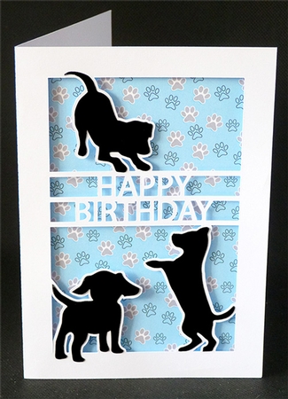 Happy Birthday Puppies Card by Shirley Young