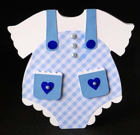 Baby Boy Onesie Card by Shirley Young