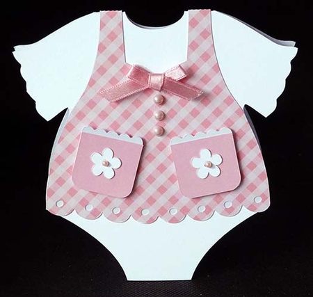 Baby Girl Onesie Card by Shirley Young