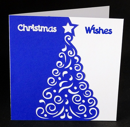 Christmas Tree Overlay Card by Shirley Young