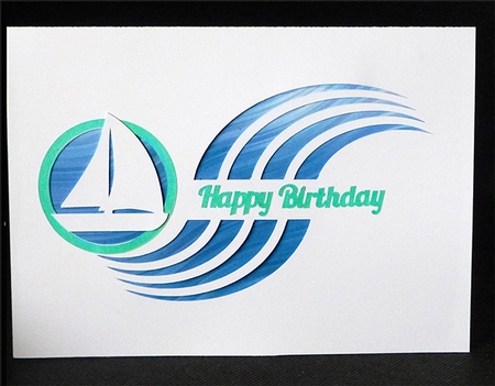 Boat Swirl Card by Shirley Young