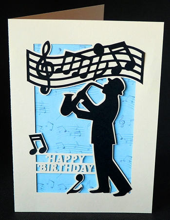 Happy Birthday Jazz Card by Shirley Young