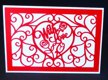 With Love Roses Overlay Card by Shirley Young