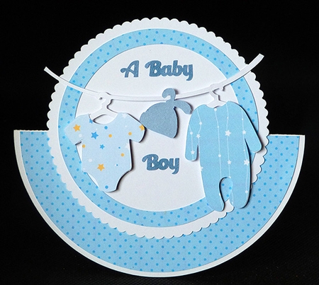 Baby Boy Rocker Card by Shirley Young