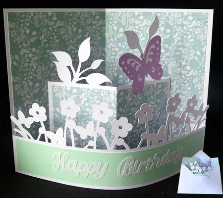 Butterfly Pop Up Bendy card by Shirley Young