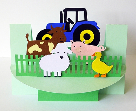 Farmyard Shelf Card by Shirley Young