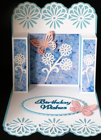 Flower Shaped Stepper Card by Shirley Young