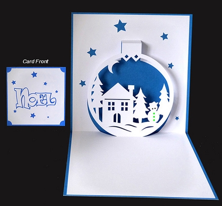 Christmas Bauble Pop Up Card by Shirley Young