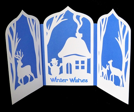Christmas Scene Screen Card by Shirley Young