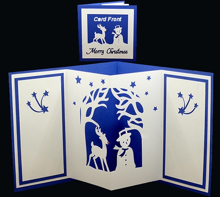 Christmas Scene Pop Out Card by Shirley Young
