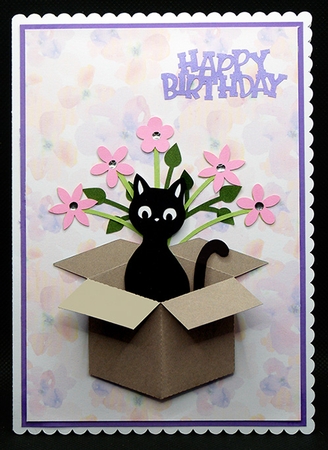 Box Cat Card by Shirley Young