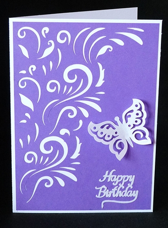 Flourish Overlay Butterfly Card by Shirley Young