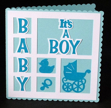 Baby Boy Panel Card by Shirley Young