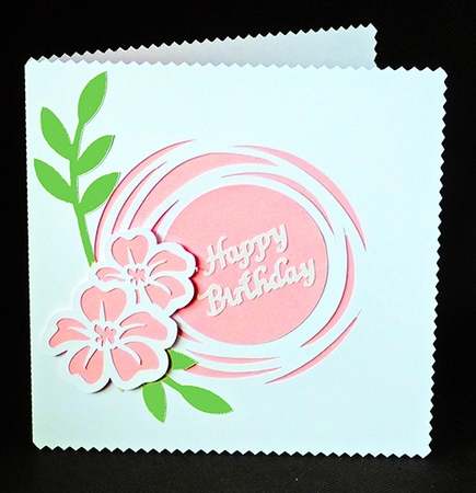 Hibiscus Circle Card by Shirley Young