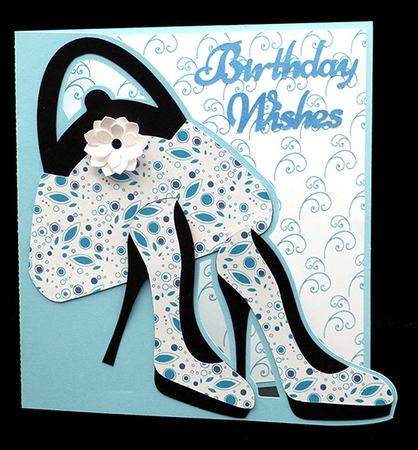 Shaped Handbag and Shoes Card by Shirley Young