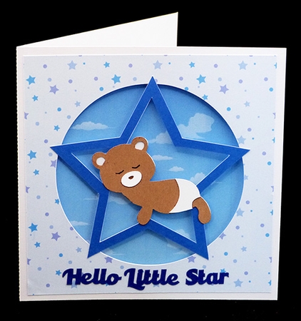 Little Star Baby Card by Shirley Young