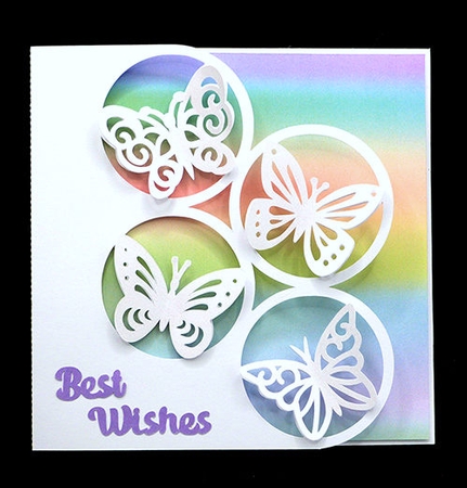Butterfly Circles Card by Shirley Young