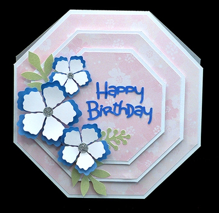Octagonal Flower Card by Shirley Young