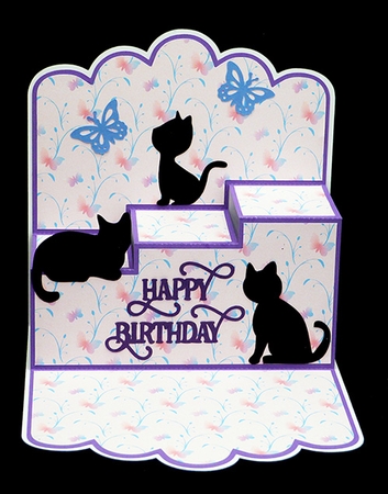 Kittens Pop Up Step Card by Shirley Young