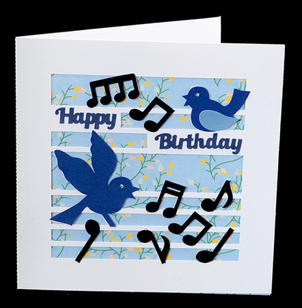Singing Birds Birthday Card by Shirley Young