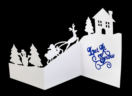 Santa Scene Z Fold Card by Shirley Young