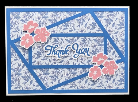Mosaic Floral Thank You Card by Shirley Young