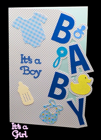 Baby Boy or Girl Letter Card by Shirley Young