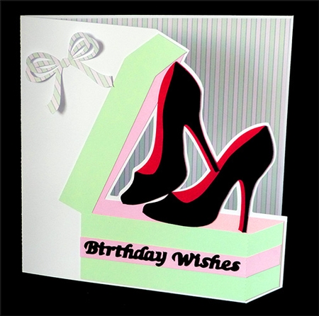 Shoes in Box Card by Shirley Young