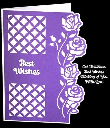 Rose Edge Lattice Card with Sentiments by Shirley Young
