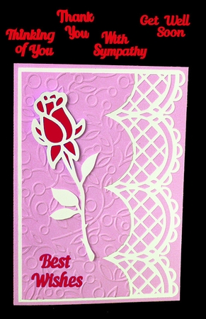 Rose Stem Card with sentiments by Shirley Young