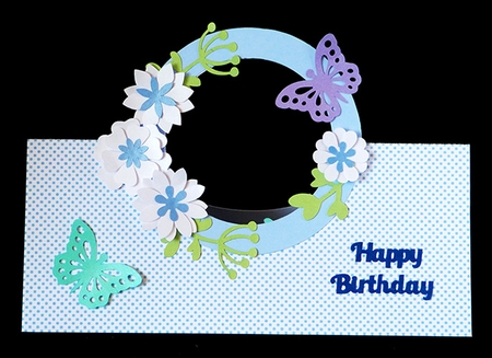 Floral Circle Card by Shirley Young