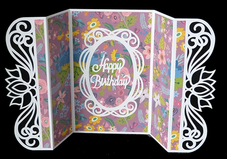 Scroll Edge Foldback Card by Shirley Young