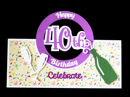 40th Circle Tent Card by Shirley Young