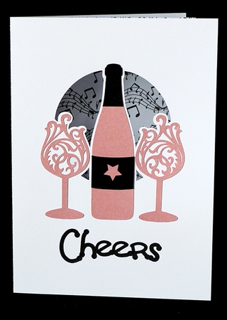 Cheers Wine Glasses Card by Shirley Young