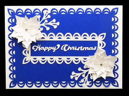 Poinsettia Frame Card by Shirley Young