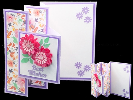 Best Wishes Accordian Card by Shirley Young