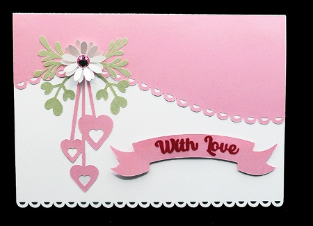 Triple Hearts Overlay Card by Shirley Young