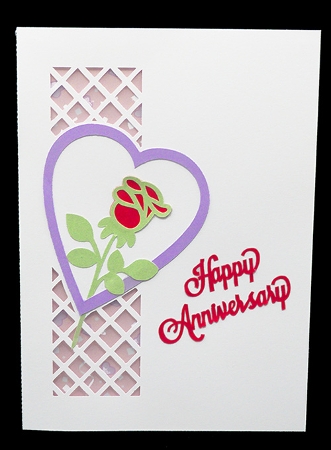 Lattice Anniversary Heart Card by Shirley Young